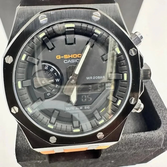 NEW In Box Casio G-Shock Ga-2100 Gen 5 Casioak Mod Orange Strap Mens OS - Picture 4 of 10